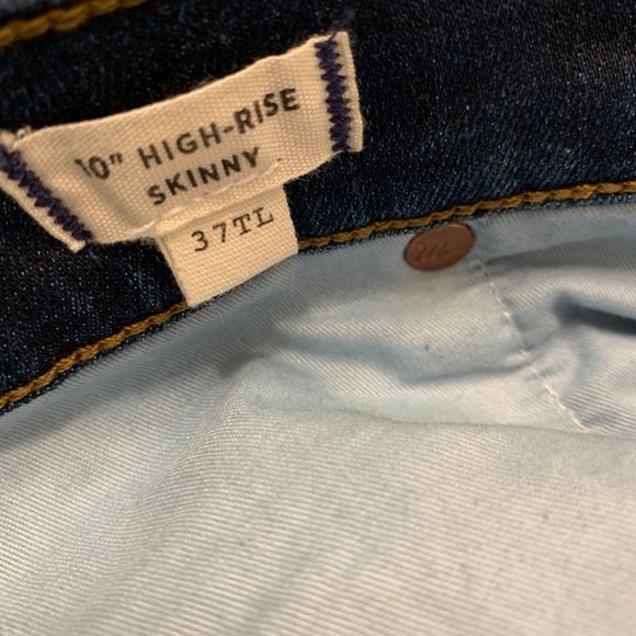 NWT Madewell 10" High Rise Skinny HTF Plus Size 37 Taller Jeans Long Style G7674 - Picture 7 of 13